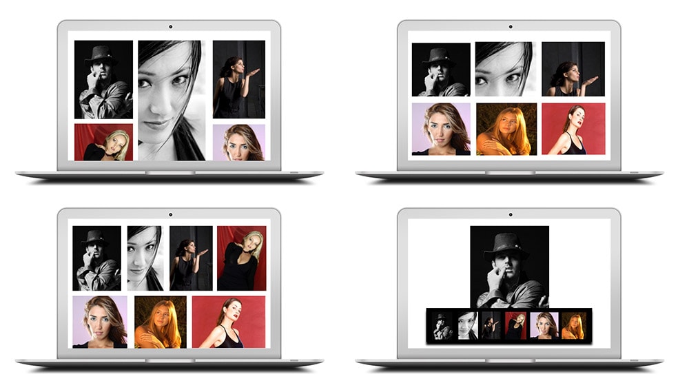 Multiple gallery layouts to choose from